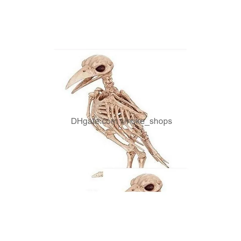 wholesale- crazy bone skeleton raven plastic animal skeleton bones horror halloween decoration halloween prop bird crow skeleton