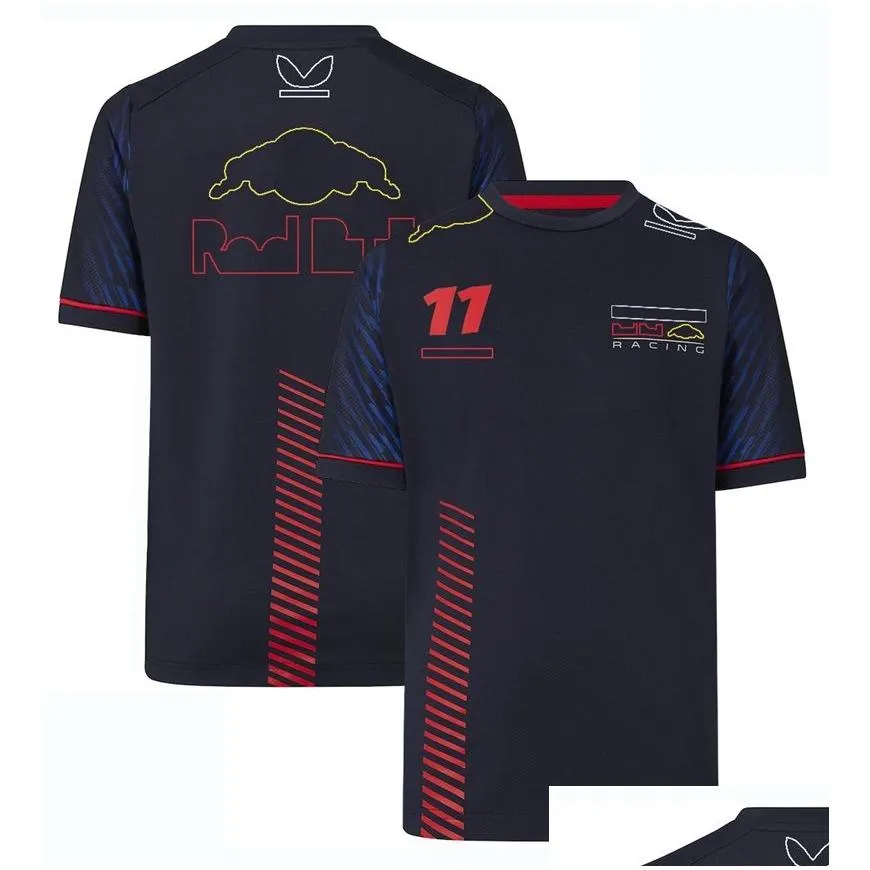 2023 new f1 team uniform plus-size round neck racing suit men`s and women`s sports casual t-shirt 2022 short-sleeved fan shirt