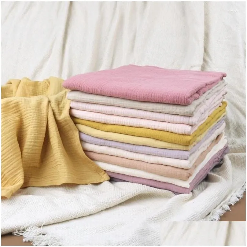 blankets born wrap blanket crepe-cloth baby bath towel muslin-towel stroller