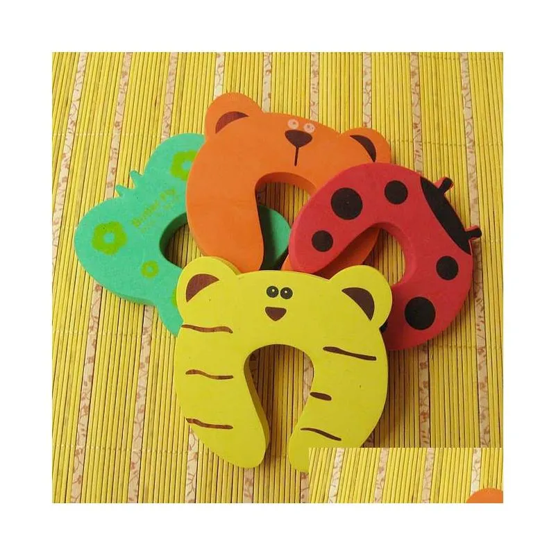 new care child kids baby animal cartoon jammers stop door stopper holder lock safety guard finger 7 styles