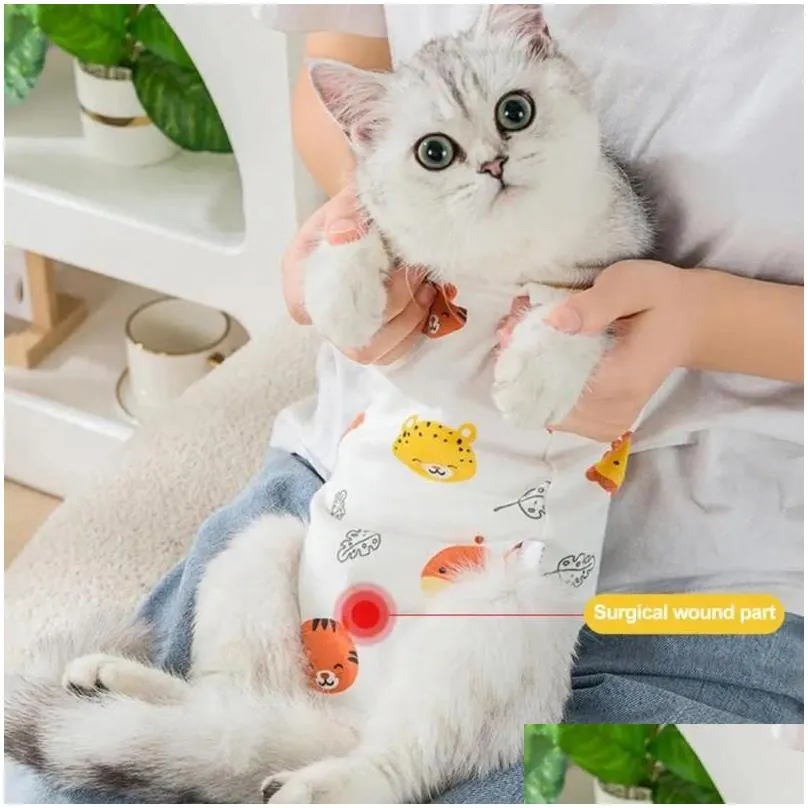 cat costumes protective clothes neutering clothing breathable recovery suit for female cats abdominal