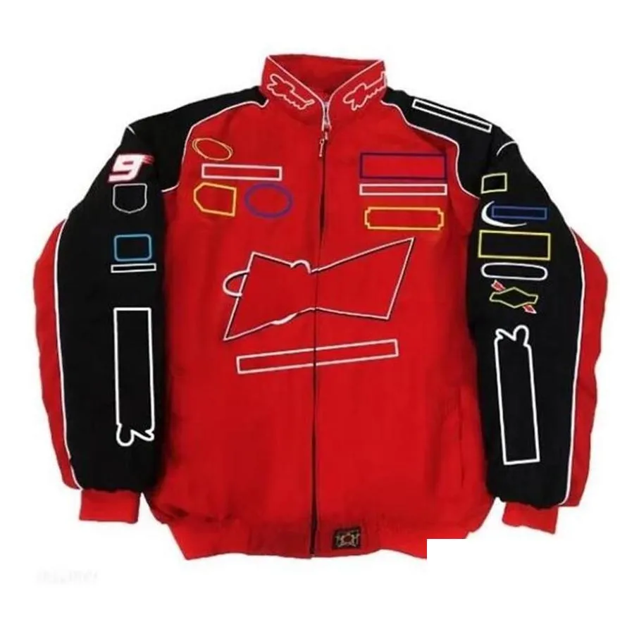 f1 formula one racing jacket autumn and winter full embroidered logo cotton clothing spot sales