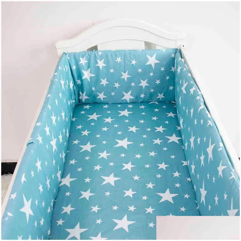 baby crib bumper set newborn polka dot cotton printed cot bumpers in crib infant protector for baby boy girl boy 20030cm