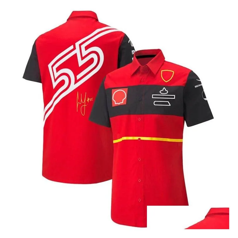 f1 formula one racing suit 2022 new team joint racing suit custom lapel polo shirt leisure sports
