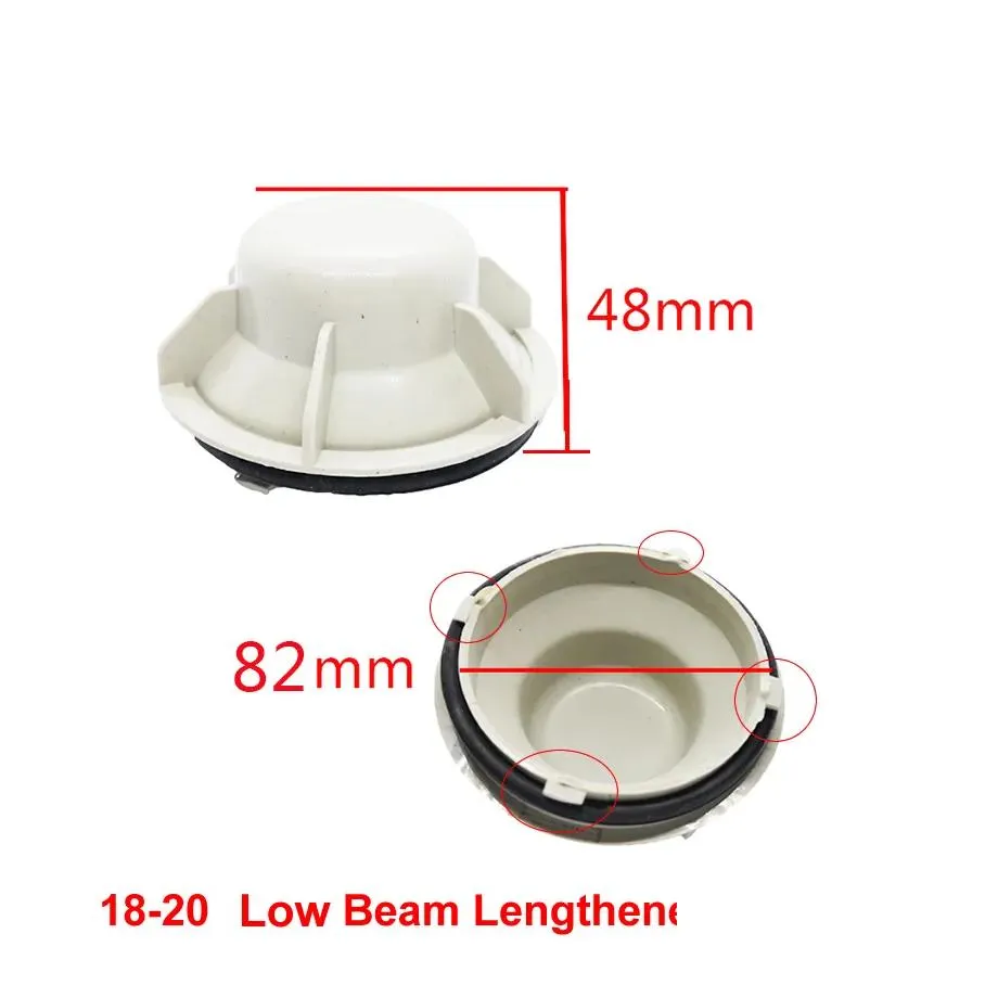 1pcs for  highlander 15-17 18-20 headlamp dust cover low high beam headlight rear cover lengthened seal cap 82mm 95mm