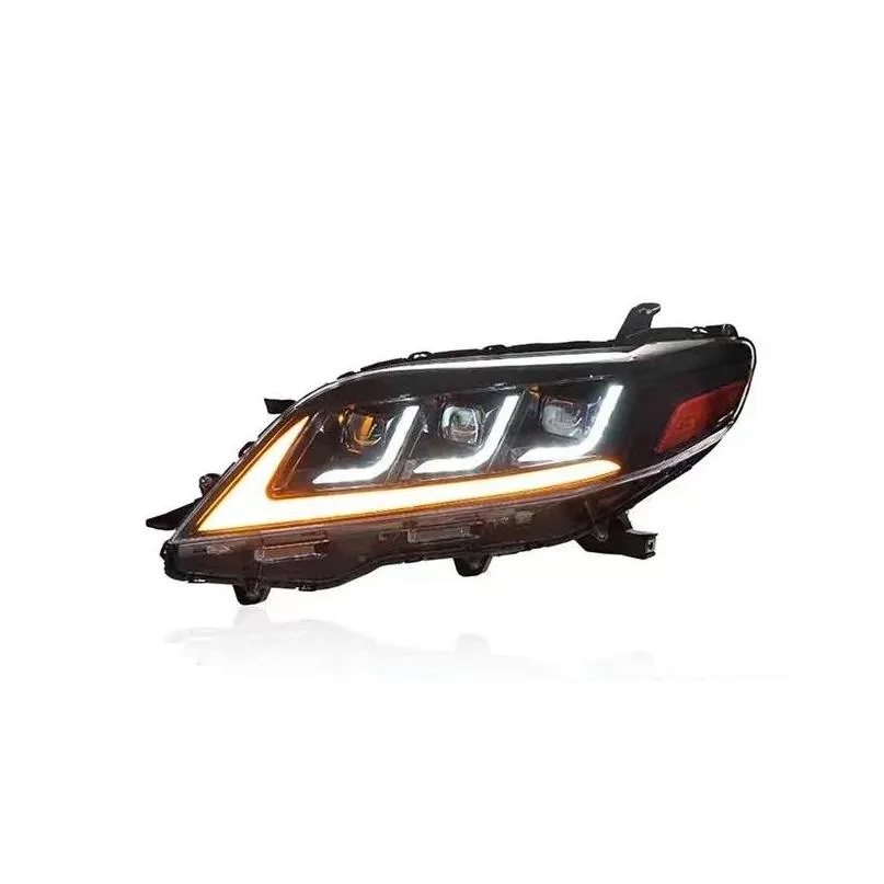 car daytime running head light for  sienna led headlight 2011-2019 dynamic turn signal dual beam lens auto lamp