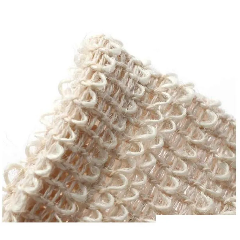 natural exfoliating mesh soap saver brush sisal bag pouch holder for shower bath foaming and drying fy2378 0531