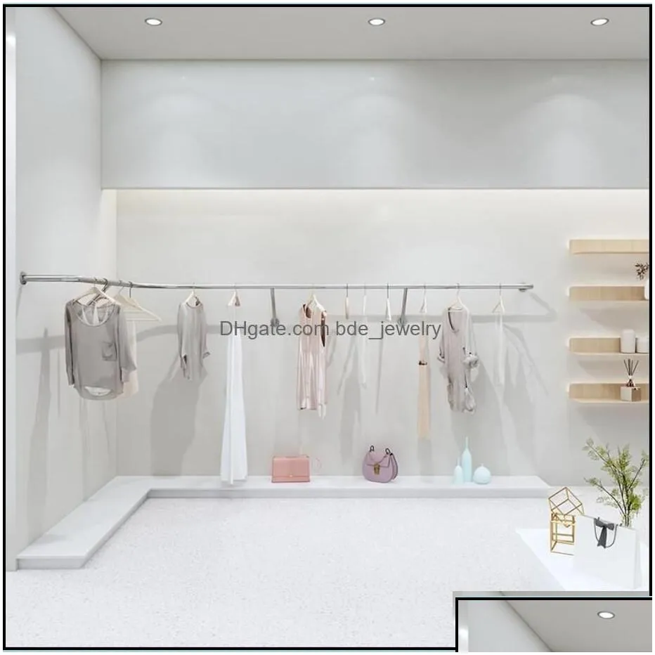 commercial furniture clothes pole hanging commercial furniture on the wall of womens clothing store stainless steel sier hanger disp