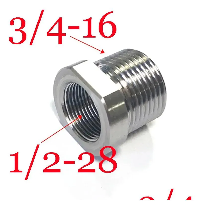 1/2-28 female to 3/4-16 male fuel filter stainless steel thread adapter for napa 4003 wix 24003 1/2x28 solvent trap converter