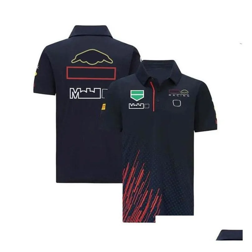 f1 team uniform short-sleeved lapel racing polo shirt casual quick-drying t-shirt can be customized