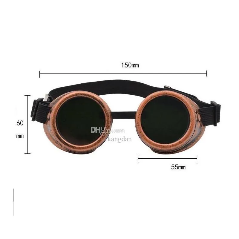 heavy metal steampunk motorcycle glasses gothic style driver goggles protective glasses for cosplay halloween decorations
