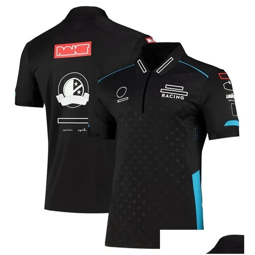 f1 team t-shirt new team co-branded polo shirt men`s racing series sports top