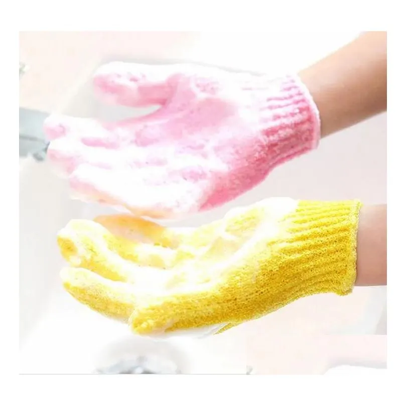 dhl free ship moisturizing spa skin care cloth bath glove exfoliating gloves cloth scrubber face body ll