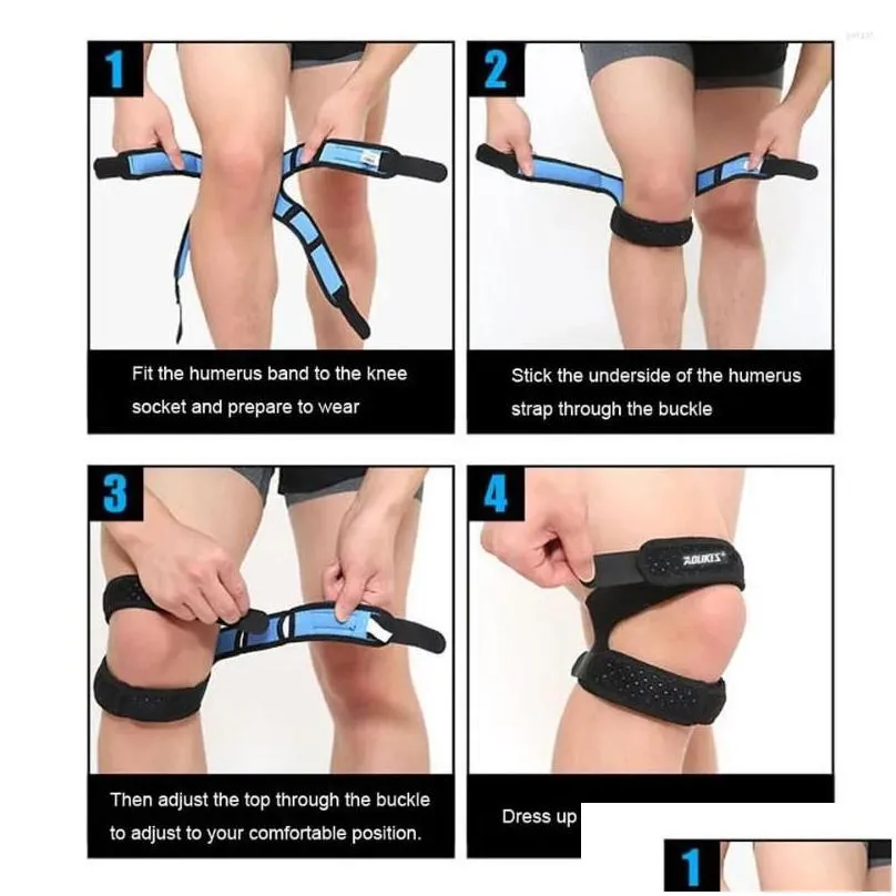 knee pads 1pcs adjustable patella strap brace support for running arthritis jumper tennis basketball pain relief
