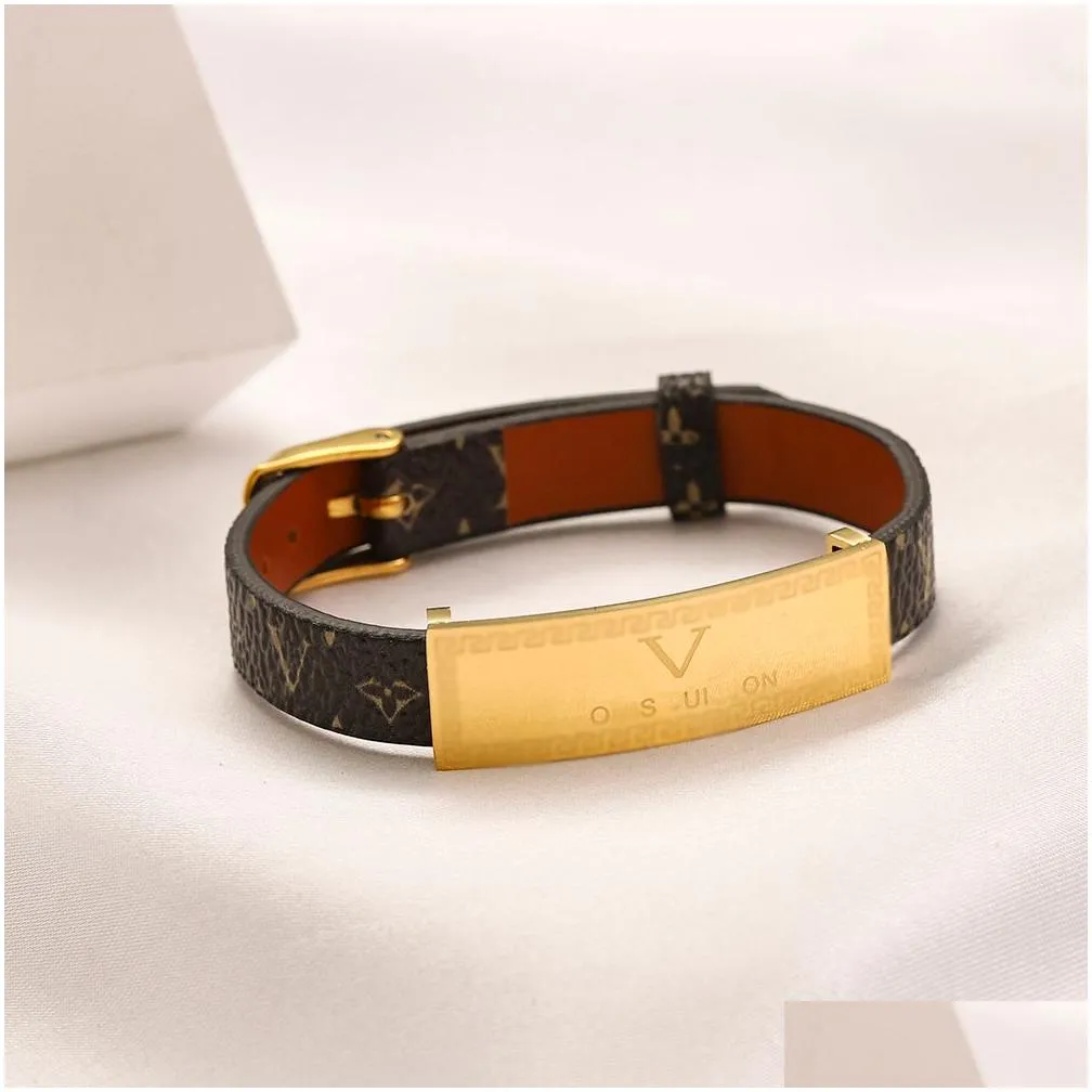 women fashion jewelry designer bracelet 18 gold bangle 925 silver leather letter love bracelet luxury accessories couple wedding party