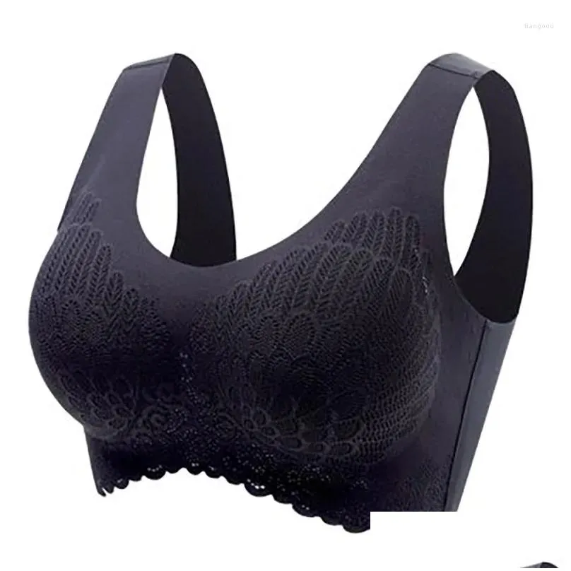 bras plus size bra 3xl4xl seamless for women underwear bh sexy lace brassiere push up bralette with pad vest top
