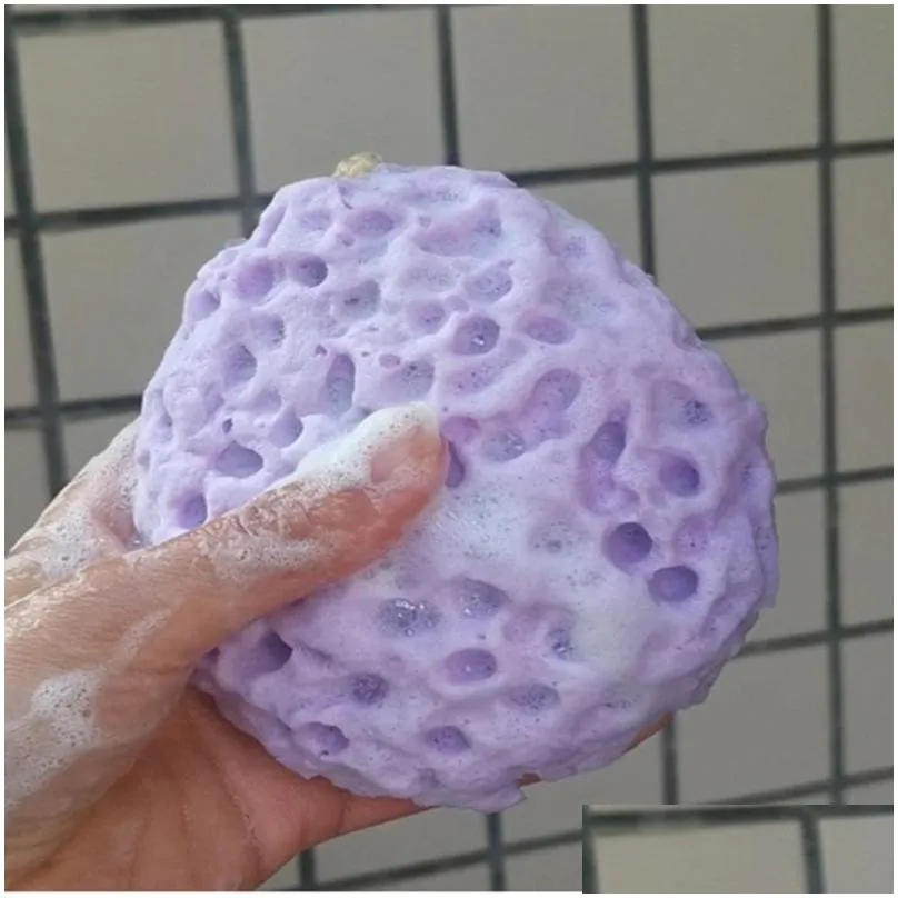 large bath sponge ball honeycomb shape women men kids foam loofah sponge deep cleansing soft body shower sponges exfoliating bath