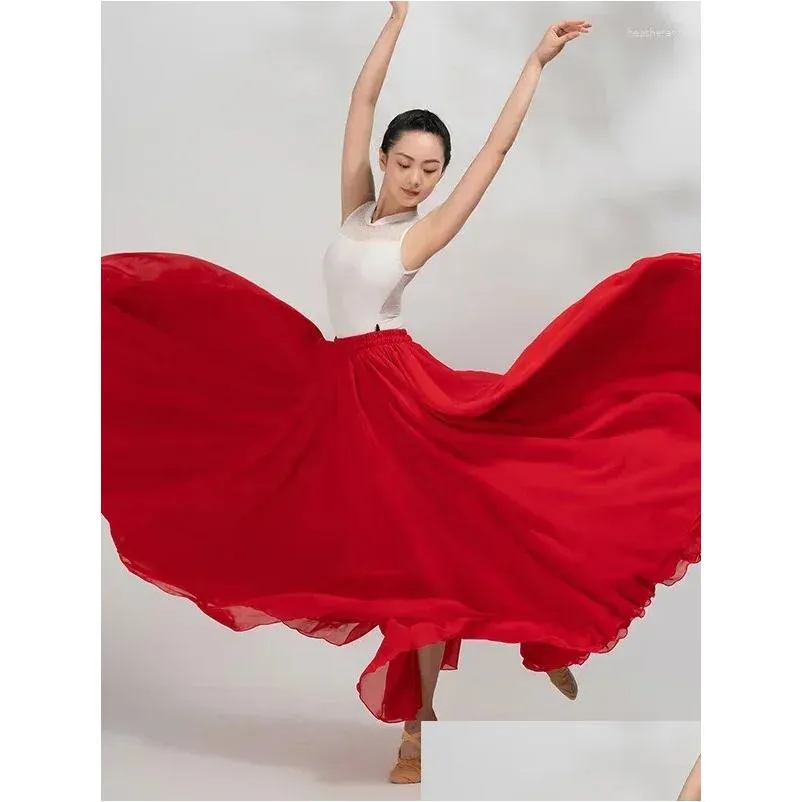 stage wear classical dance dress female elegant xinjiang performance half length skirt swing modern ballet training