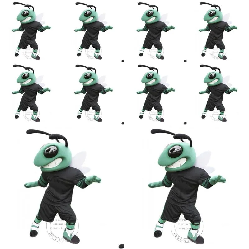 halloween green sport hornet mascot costumes christmas fancy party dress cartoon character outfit suit adults size carnival easter advertising theme