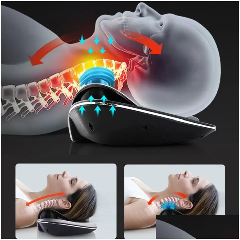 cervical vertebra massager with heat function for neck pain relief