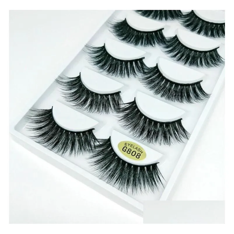 3d mink reusable false eyelashes 100% real siberian hair strip fake eyelash makeup long individual eyelashes mink lashes extension