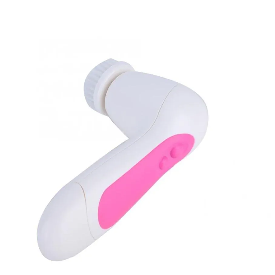 5 in 1 mini face cleaning exfoliator spin brush beauty care massage electric facial cleansing brush, skin care face massager