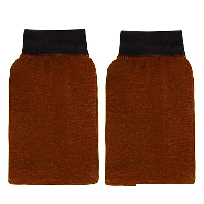 300pcs/lot free dhl shipping scrub mitt exfoliator mitt tan removal mitt in black and brown color