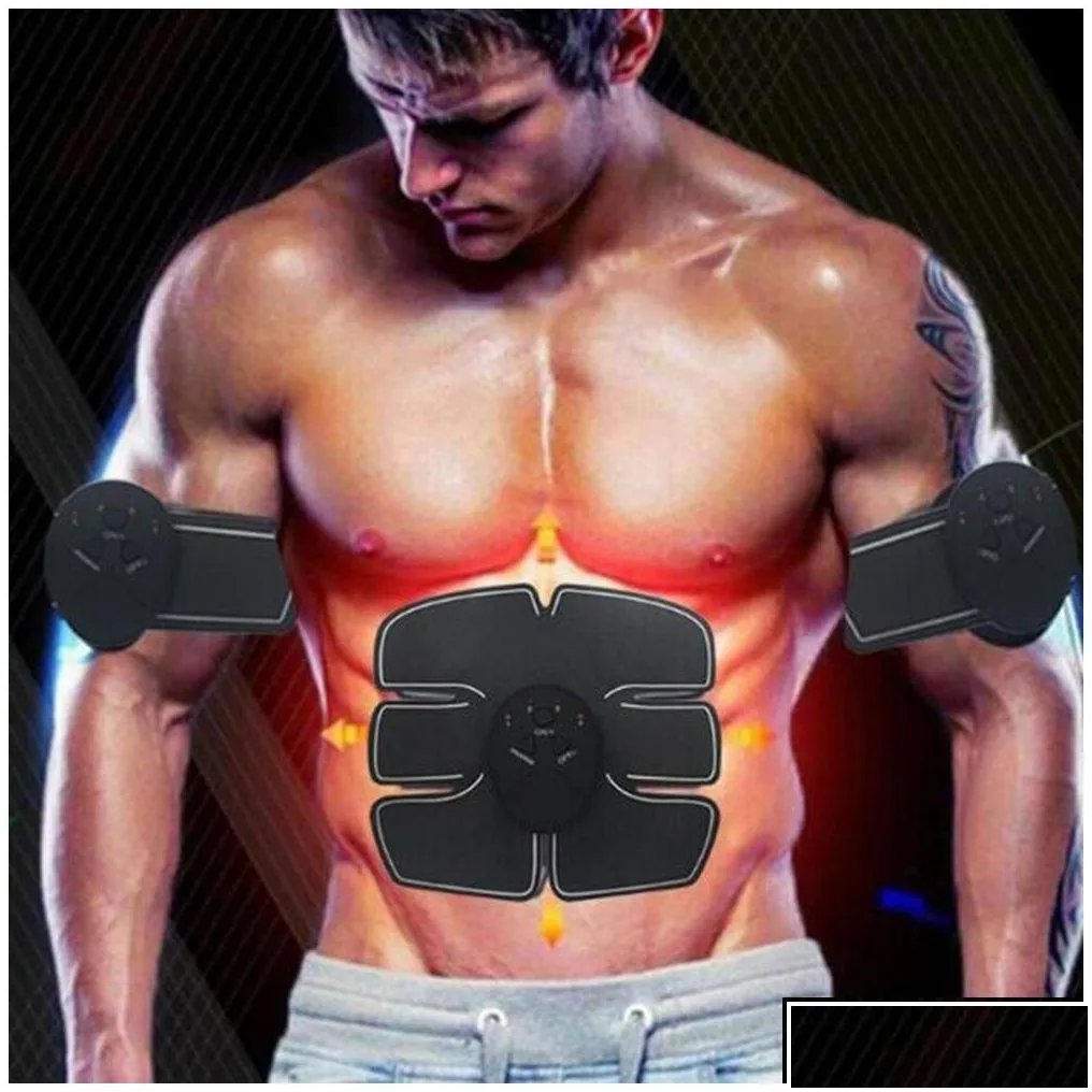 health gadgets electric abdominal muscle stimator exerciser trainer smart fitness gym stickers pad body training masr belt for uni dro