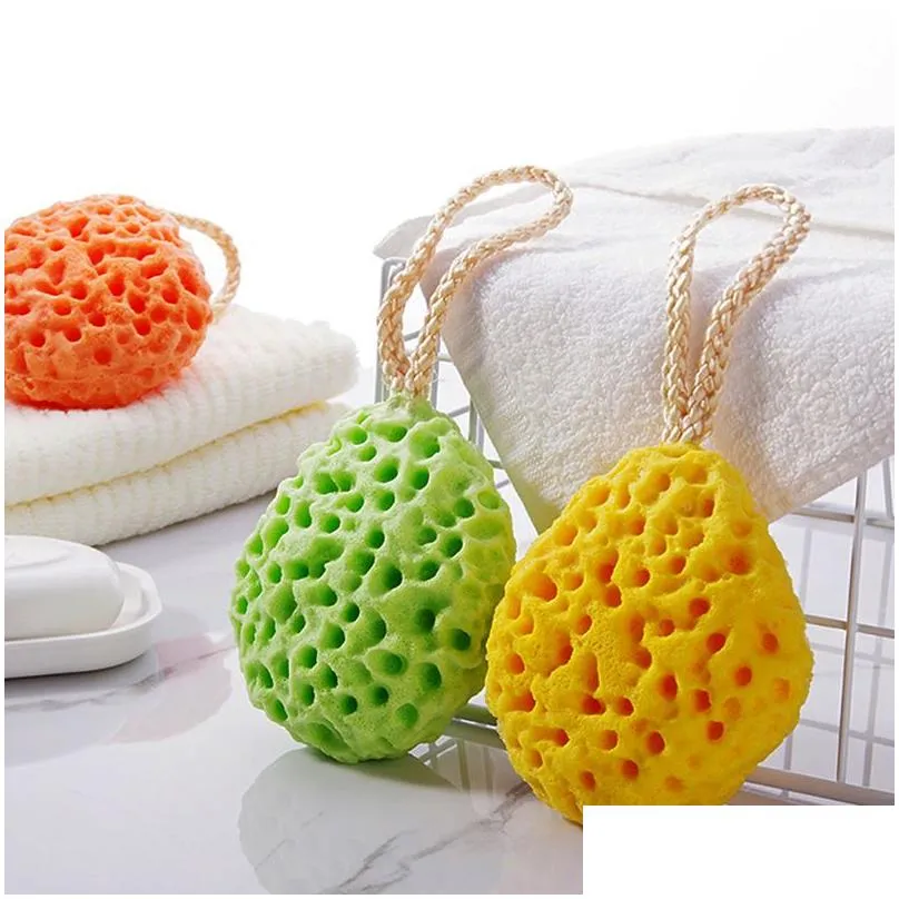 large bath sponge ball honeycomb shape women men kids foam loofah sponge deep cleansing soft body shower sponges exfoliating bath