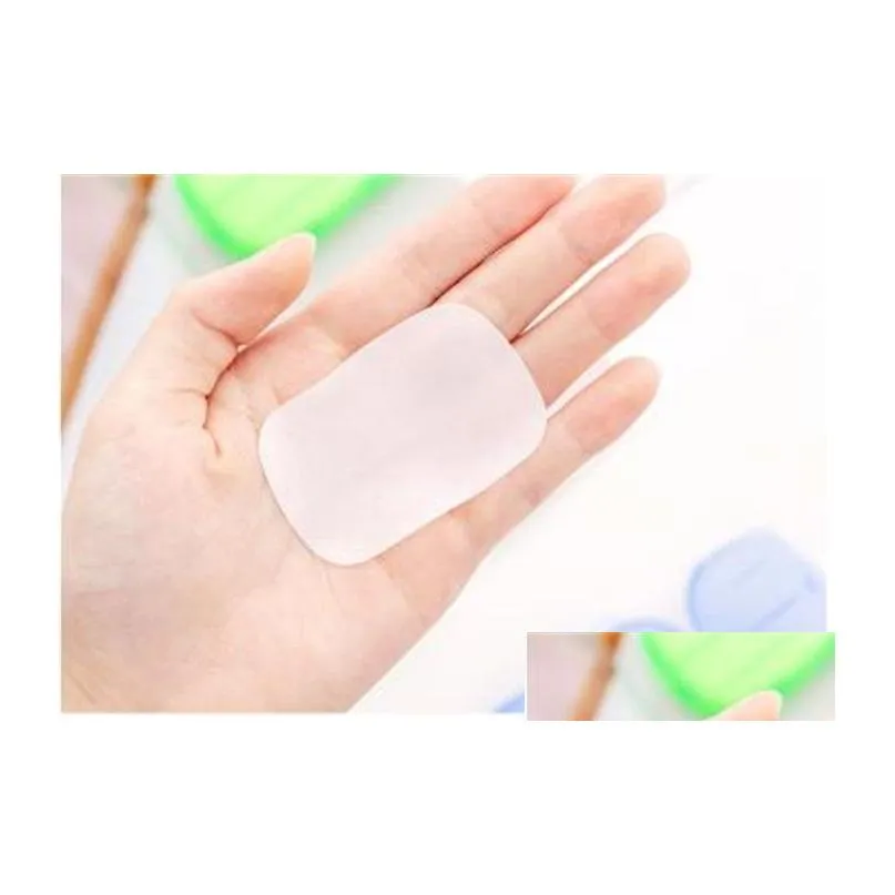 travel portable disposable boxed soap paper hand washing slices scented foam travel mini soap paper free shipping sz133