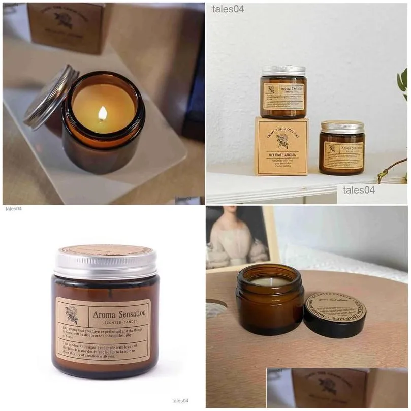 aromatherapy home made candle creative diy soybean wax glass cup romantic decoration 100g yq231113 drop delivery health beauty care