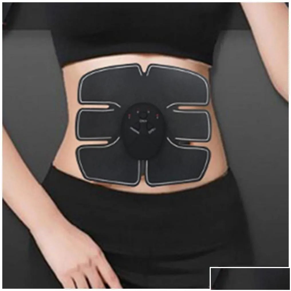 health gadgets electric abdominal muscle stimator exerciser trainer smart fitness gym stickers pad body training masr belt for uni dro