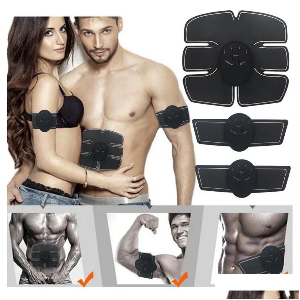 health gadgets electric abdominal muscle stimator exerciser trainer smart fitness gym stickers pad body training masr belt for uni dro