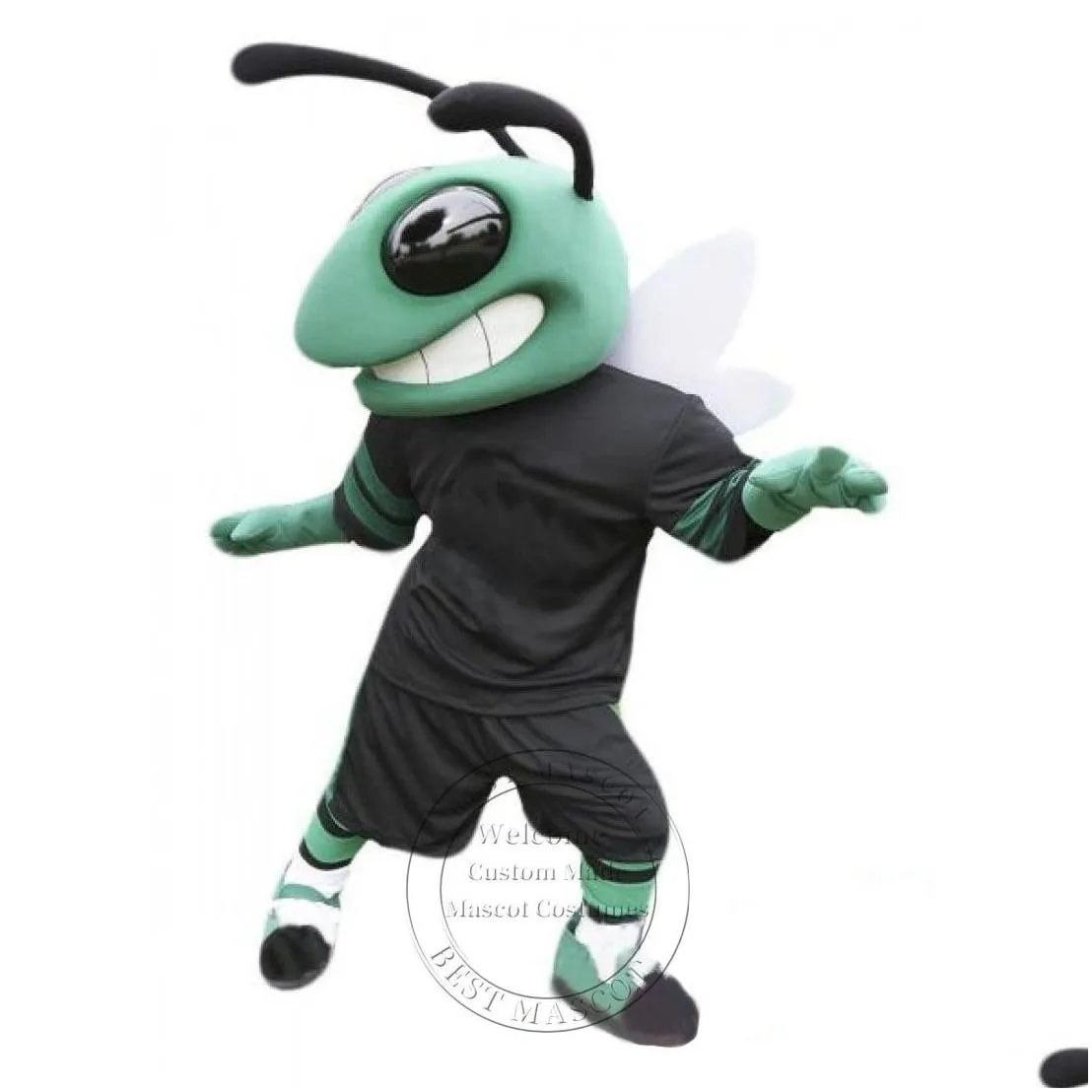 halloween green sport hornet mascot costumes christmas fancy party dress cartoon character outfit suit adults size carnival easter advertising theme