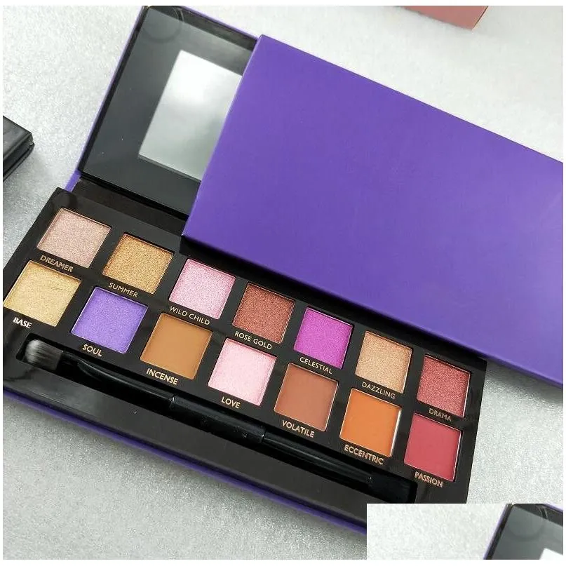 high quality !brand makeup eye shadow palette 14colors limited eyeshadow palette with brush