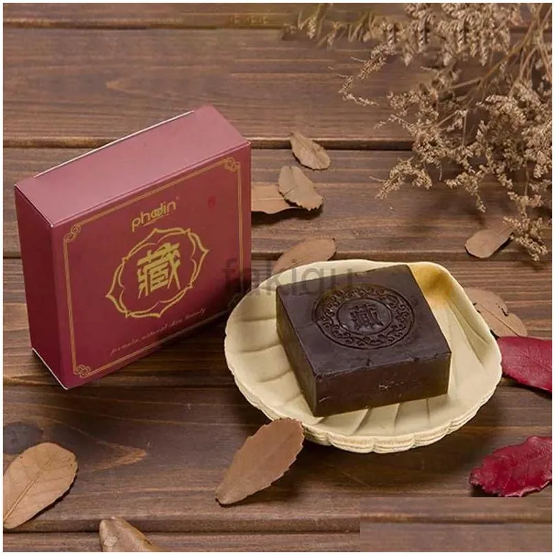 handmade soap tibetan ancient soap black soap handmade soap face clean anti-acne remove blackheads chinese herbal soap with cordyceps sinensis