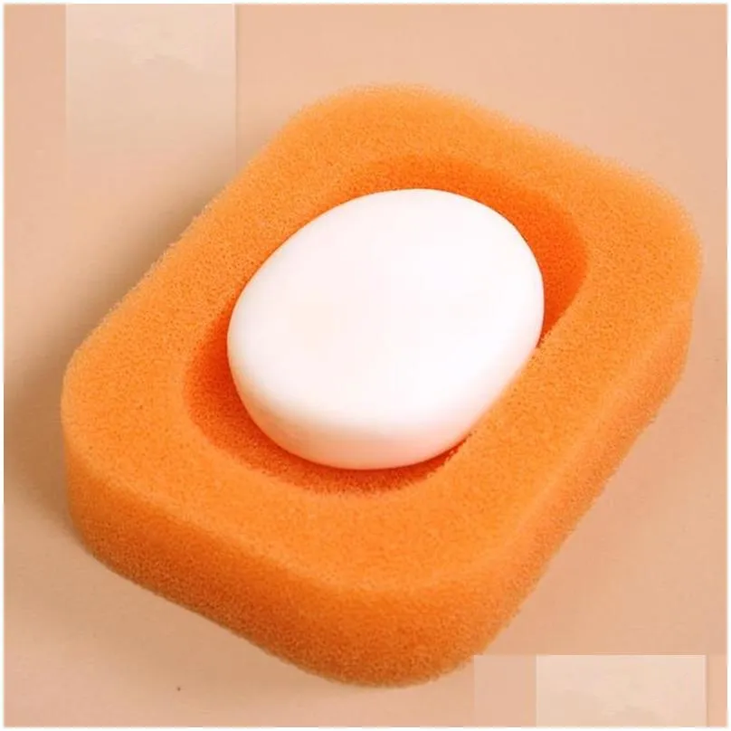 absorbent easy to dry soap holders sponge soap dishes box bathroom sets tray kitchen home bathroom accessories f3105