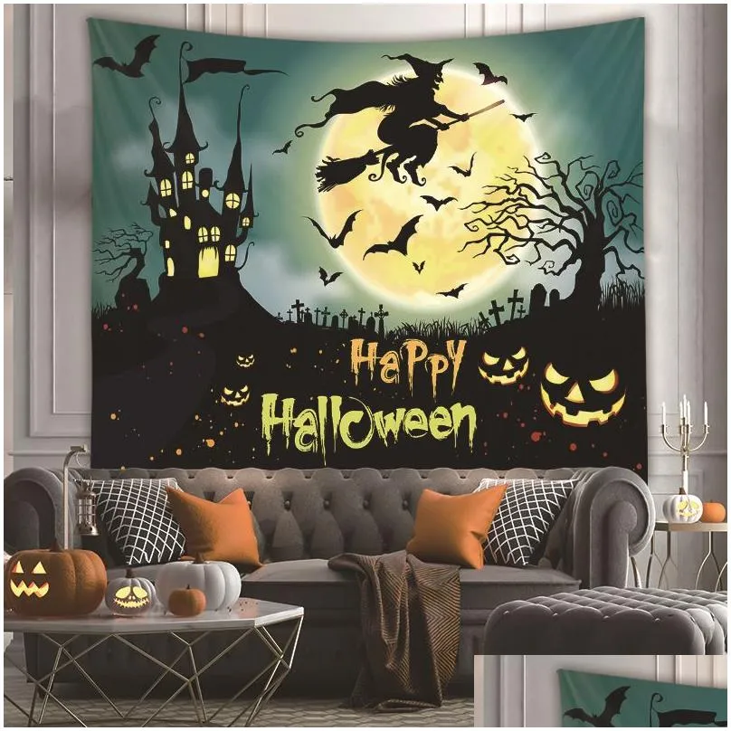 new halloween tapestry bedroom living room wall decoration background hanging cloth art tapestry