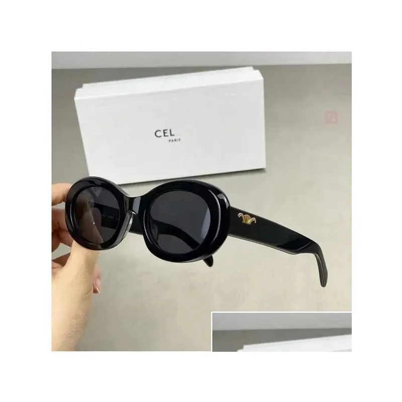 sunglasses sunglasses 2023 retro cat`s eye sunglasses for women ce`s arc de triomphe oval french high quality