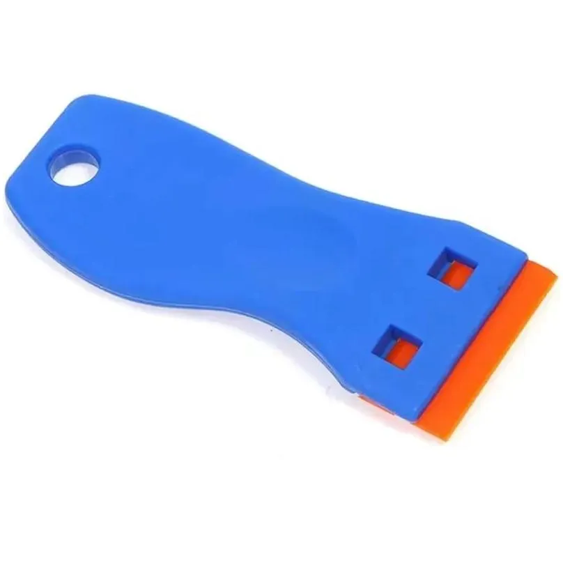 10pcs double edged plastic blades plastic razor scraper for removing car labels stickers glue decals on glass windows