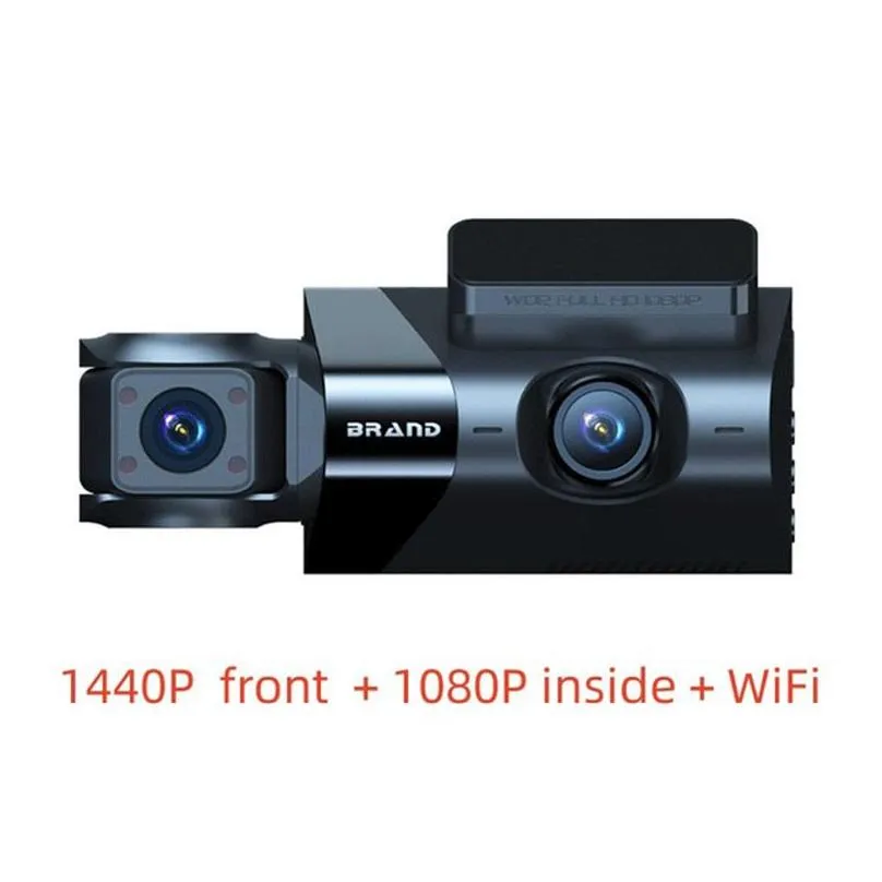 3 lens dash cam hd 1440p car dvr camera wifi gps night vision video recorders loop black box way with g-sensor a6