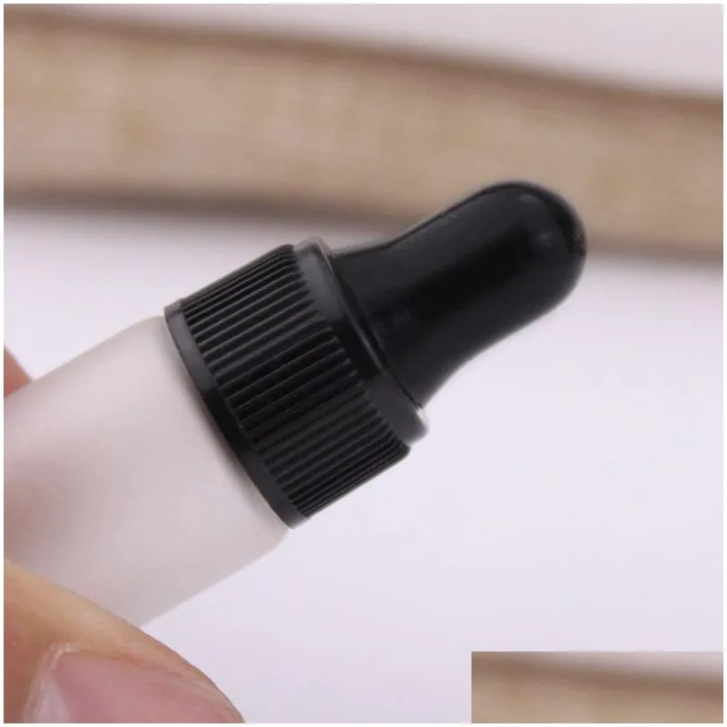 wholesale 50pcs/lot 1ml 2ml 3ml 5ml clear glass dropper bottle mini frosted glass essential oil bottle with hose vials