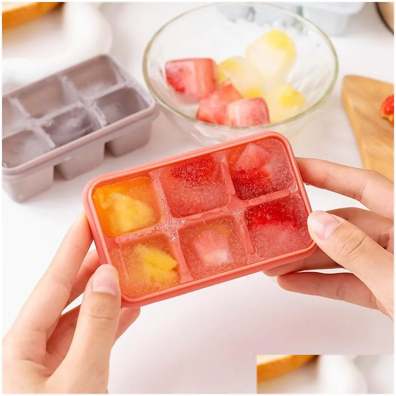 frozen ice cube artifact ice mold household silicone ice lattice with lid refrigerator ice box xiaoice block box ice pack