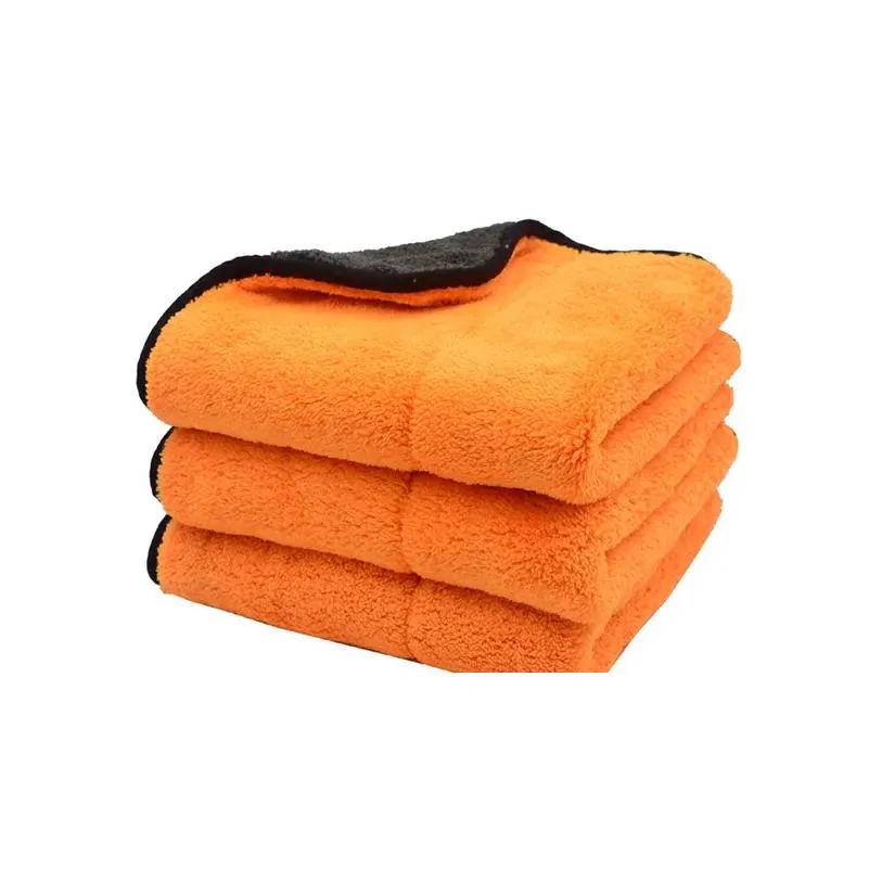 3pcs 45cmx38cm 800gsm super thick plush microfiber cleaning cloths care microfibre wax polishing detailing towels soft