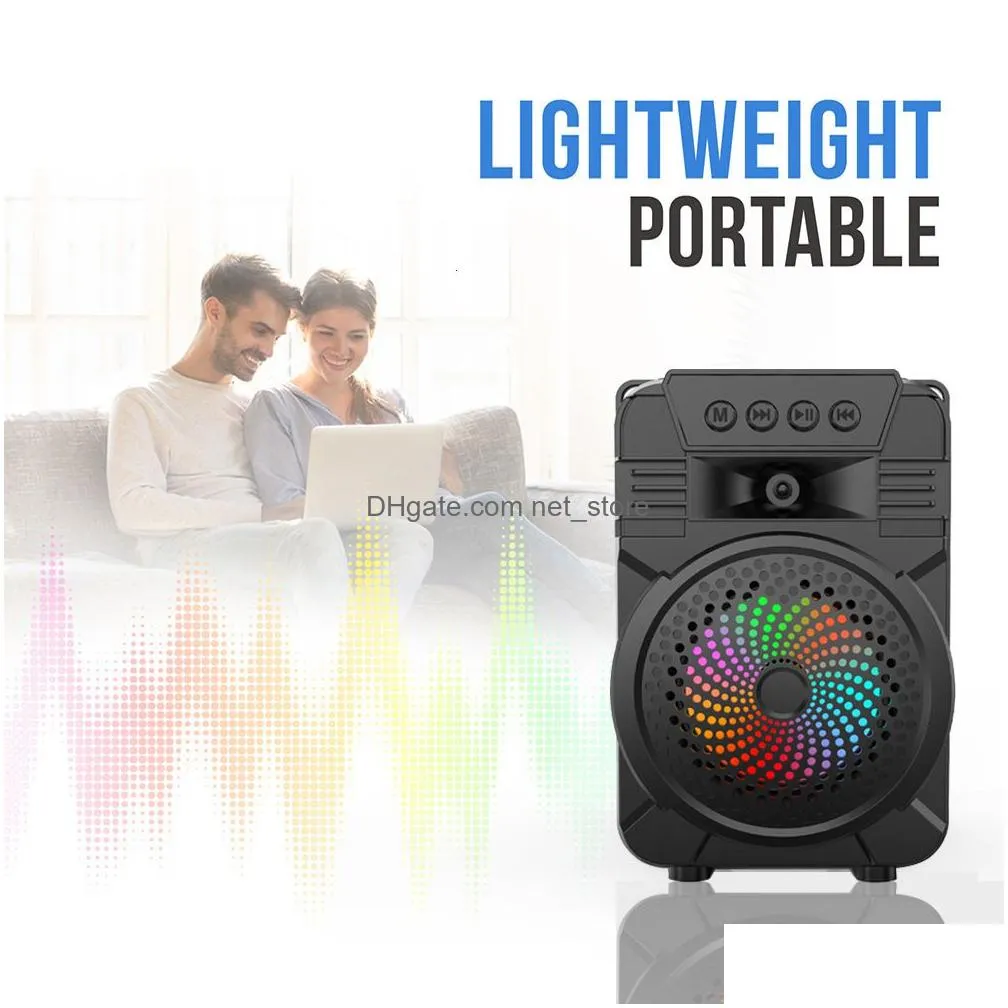 portable speakers kinglucky bluetooth speaker outdoor portable square dance speaker with microphone k song card computer subwoofer tws audio