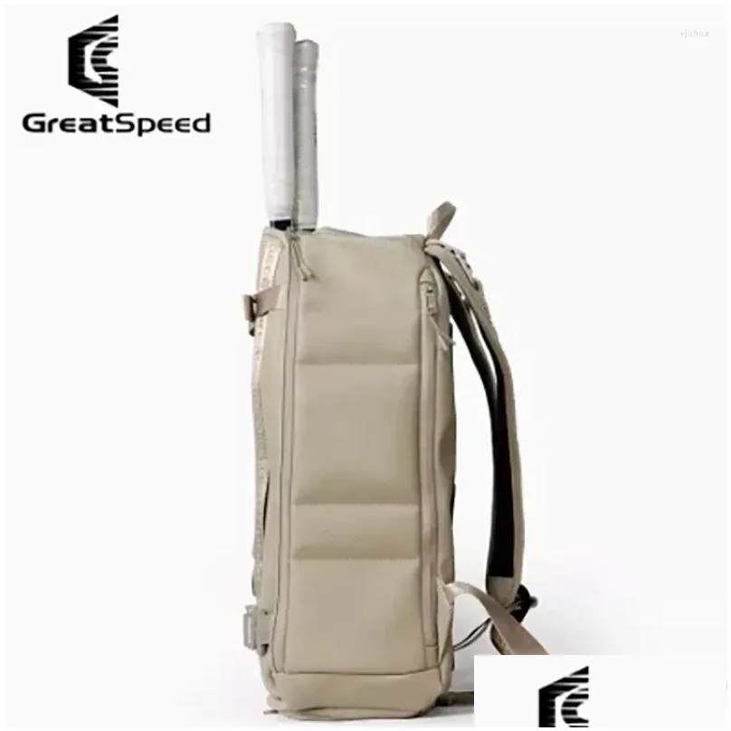 outdoor bags 2024 greatspeed tennis badminton racket bag holds 2 rackets for adult double-shoulder hard-shell skateboard camera