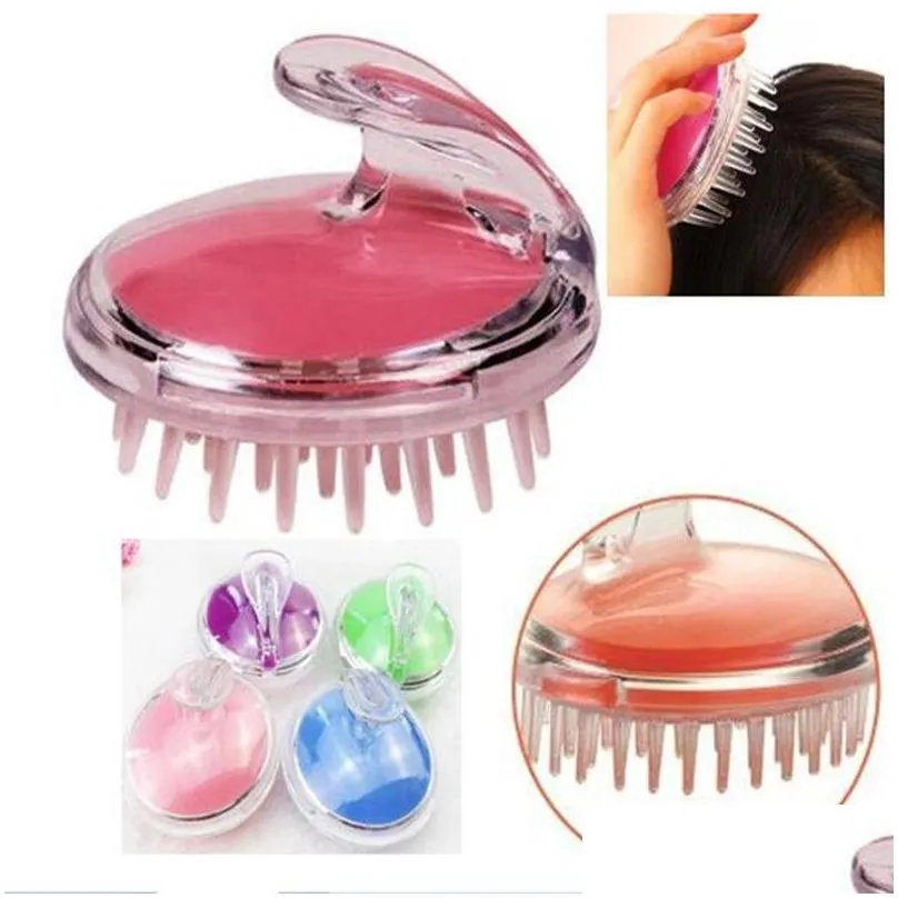 silicone head massager shampoo scalp massage brush hair washing comb body massage brush cepillo de masaje para el cuero cabelludo con