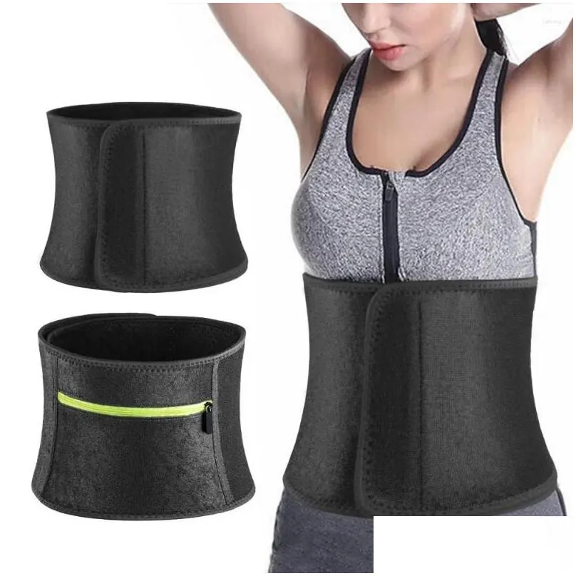 waist support fitness belt waterproof with zipper pocket adjustable fastener tape for a comfortable fit tummy sweat reduction stomach
