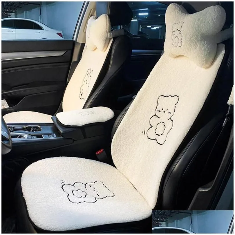 car seat covers cover set luxury for cars women protector winter plush universal cute baby accessories