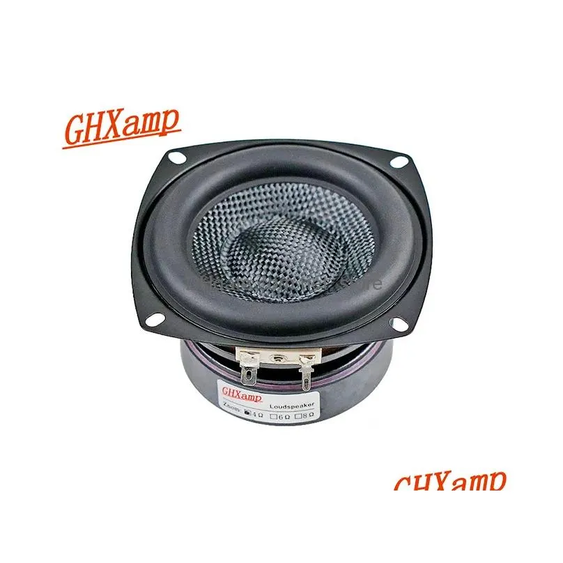 portable speakers ghxamp 4 inch woofer subwoofer speaker unit hifi 4ohm 40w fiberglass woven basin deep bass loudspeaekr large magnetic 1pc